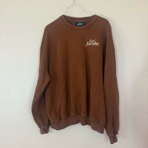 Karl Jacob’s brown embroidered Crewneck Sweatshirt